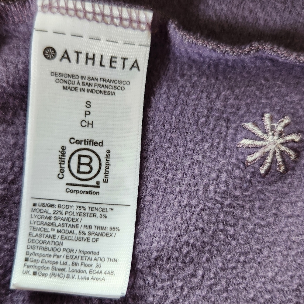 Athleta "Apollo Crewneck Sweatshirt" Purple Athletic Athleisure, Women's Size S - Picture 8 of 12